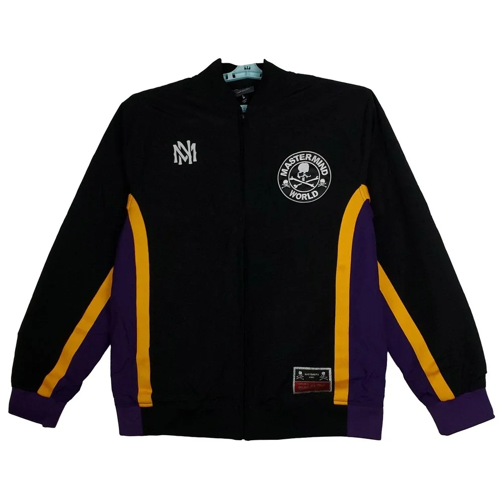 Mastermind World Mitchell &‎ Ness Large Warm Up Jacket Black Purple Yellow New